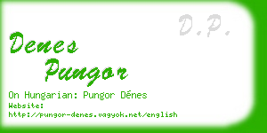 denes pungor business card